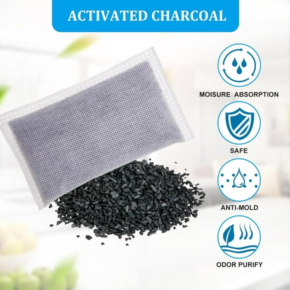 Scheam 5 Pack Activated Charcoal Odor Absorbing Filter Refill Deodorizer Diaper Pail Deodorizer, Compatible with iTouchless Trash Cans 8 Gallon and Larger