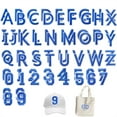 thumbnail image 1 of Scheam 72 Pcs Blue Varsity Iron-on Letters Alphabet A-Z Embroidered Patches Embroidered Numbers 0-9 Applique DIY Crafts Sewing Repair Patches for Clothing Hats Shoes Bags, 1 of 7