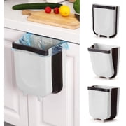 Scheam 9 L Collapsible Open Top Trash Can, White