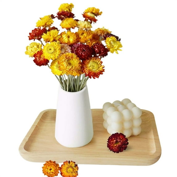Scheam Orange Dried Daisy Flowers Bouquet Multicolor Artificial Dried Flowers Daisies Dried Sunflowers Chrysanthemum,Fall Table Centerpiece Vase Filler,for Home Holiday Decor 20 Pcs