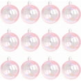thumbnail image 1 of Scheam Pink Christmas Plastic Ball Ornaments,1.18 inch Mini Iridescent Ball Pendant,Shatterproof Rainbow Hanging Ball,for Holiday Party Home Decor and DIY Projects 12 Pcs, 1 of 7