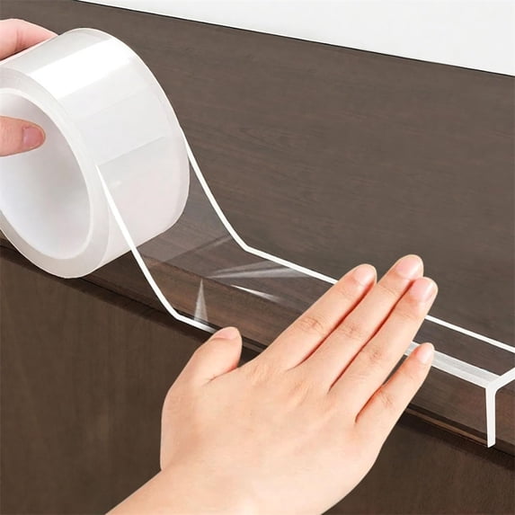 Scheam Soft Clear Furniture Protector Adhesive Tape,Edge Corner Guard Strip,Table Corner Mounting Strips,Cabinet Door Bumper,Wall Against Sharp Corners,for Home Office 6.5 Ft x 1.18 in