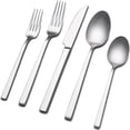 thumbnail image 1 of Scheam Stainless Steel Tableware Set,5 Pcs Matte Satin Finish Flatware,Mirror Polished Cutlery Set,Knives Forks and Spoons Set for Home Kitchen Restaurant, Dishwasher Safe (Silver), 1 of 7