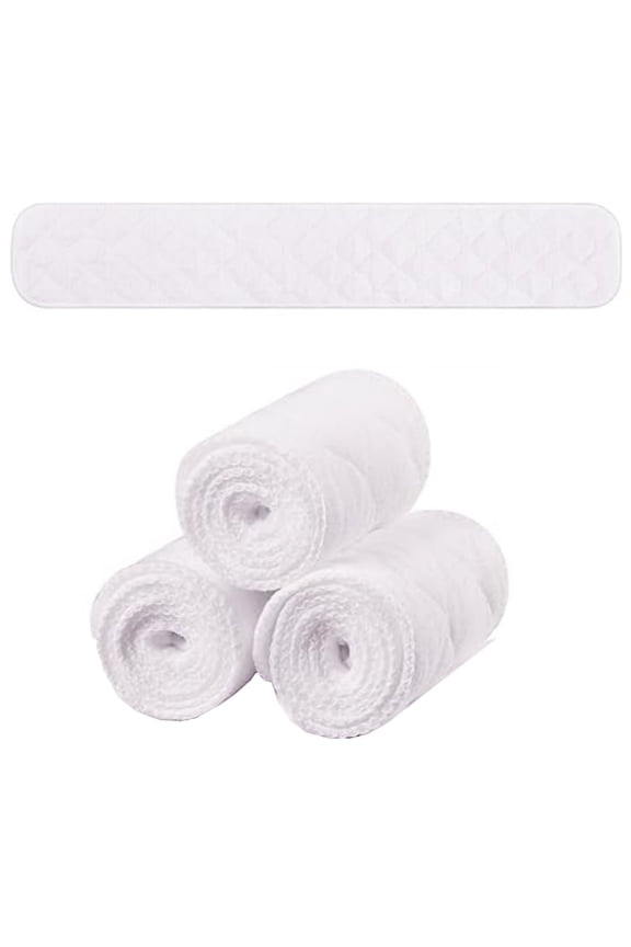 Scheam White Bra Liners,3 Pack Breathable Under Breasts Pads,Reusable Absorbent Sweat Pads,17 x 3 Inch Washable Breasts Liners,for Women Absorb Sweating Breastfeeding
