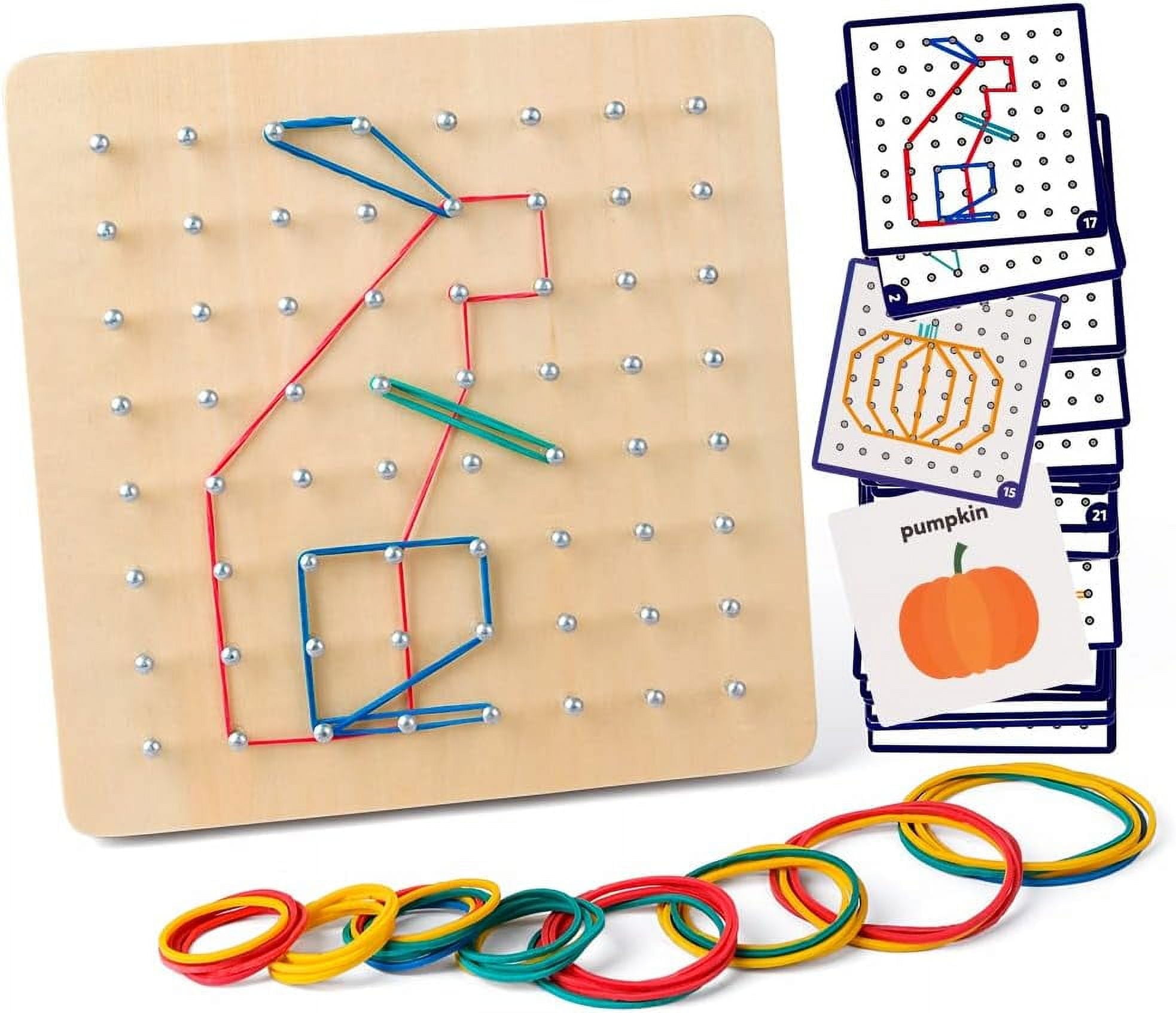 Scheam Wooden Geoboard Mathematical Manipulative Material Array Block ...