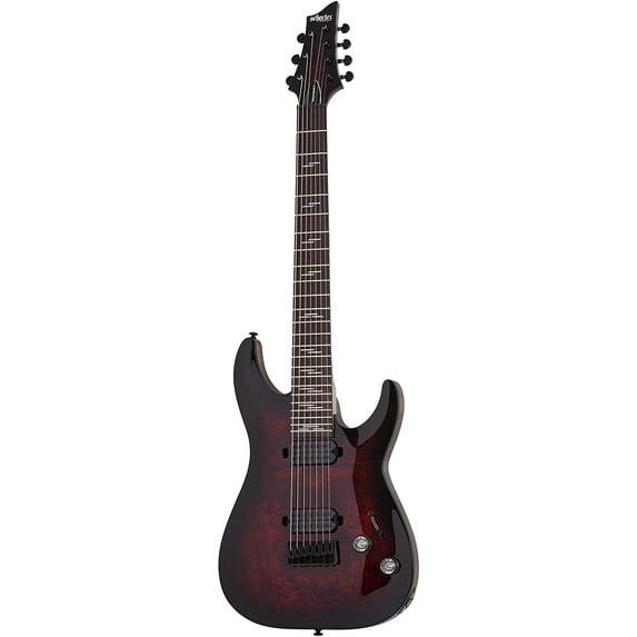 Schecter Omen Elite-7 Series 7-String Electric Guitar - Black Cherry Burst