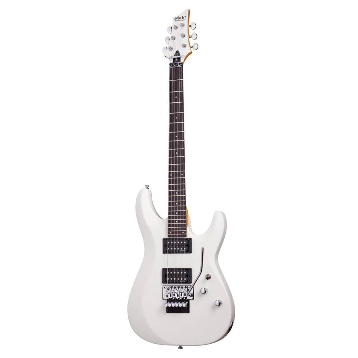 Schecter 435 C-6 FR DELUXE Solid-Body Electric Guitar, Satin White