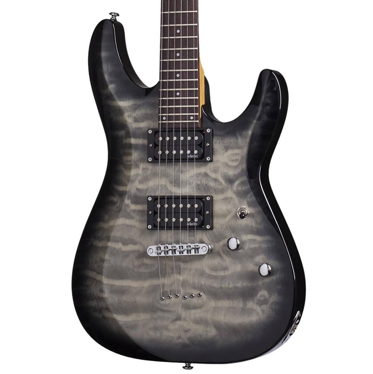 Schecter C-6 Plus Series Electric Guitar - Charcoal Burst