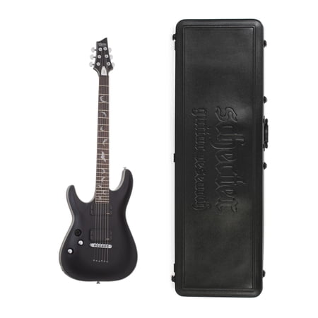 Schecter Damien Platinum-6 LH Electric Guitar Satin Black with Schecter Case