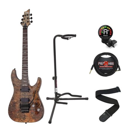Schecter Omen Elite-6 FR 6-String Electric Guitar (Right-Hand, Black) Bundle
