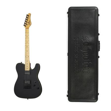 Schecter PT Electric Guitar in Black with Schecter Hard Shell Carrying Case