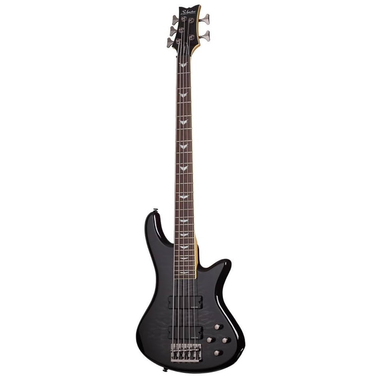 【超美】Schecter STILETTO EXTREAM-5 5弦 アクティブ Schecter Stiletto Extreme-5 5 String Bass Guitar (See Thru Black