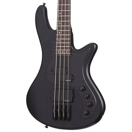 Schecter Stiletto Stealth 4-String Bass Guitar (Satin Black)