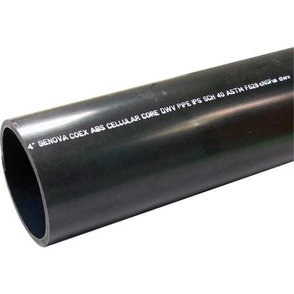 Schedule 40 ABS DWV Pipe - Pack of 2