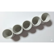 Schedule 40 PVC 2" 45 Degree Elbow Fittings   5 Pack | Durable Angled Connectors for Residential & Commercial Plumbing