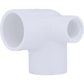 Schedule 40 PVC Elbow with Side Inlet (Slip x Slip x Female) - Single Pack Residential Use, Standard Application