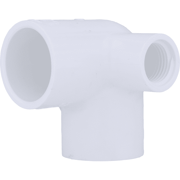 Schedule 40 PVC Elbow with Side Inlet (Slip x Slip x Female) - Single Pack Residential Use, Standard Application