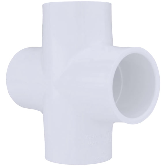 Schedule 40 PVC Pipe Cross - Single Pack