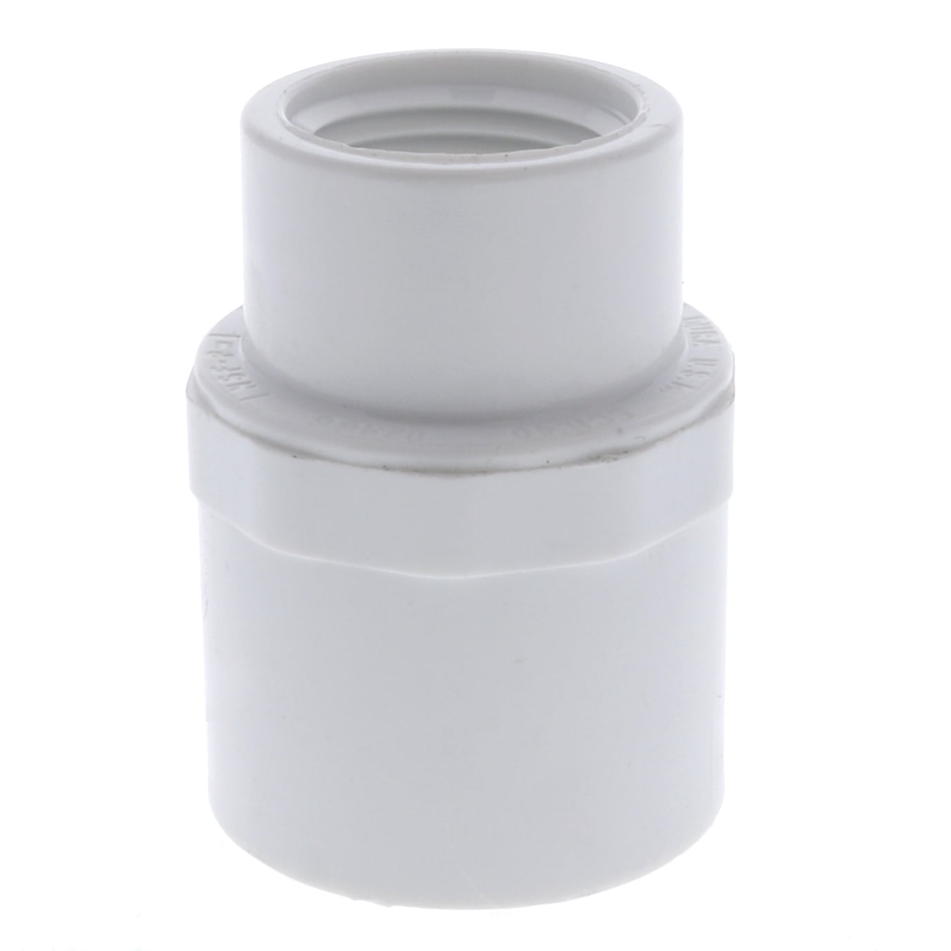 Schedule 40 PVC Reducing Adapter-Slip x FPT-Slip Size:3/4