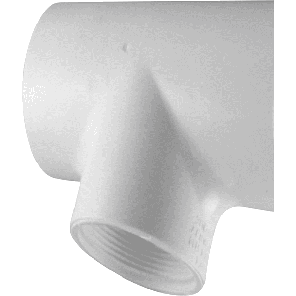 Schedule 40 Pressure Solvent X Threaded Tee - Pack of 2 Residential Use, Standard Application