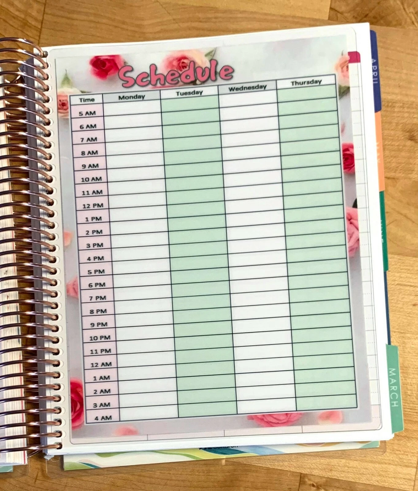 Schedule / Daily / Hourly Dashboard For Use With The Erin Condren Life ...