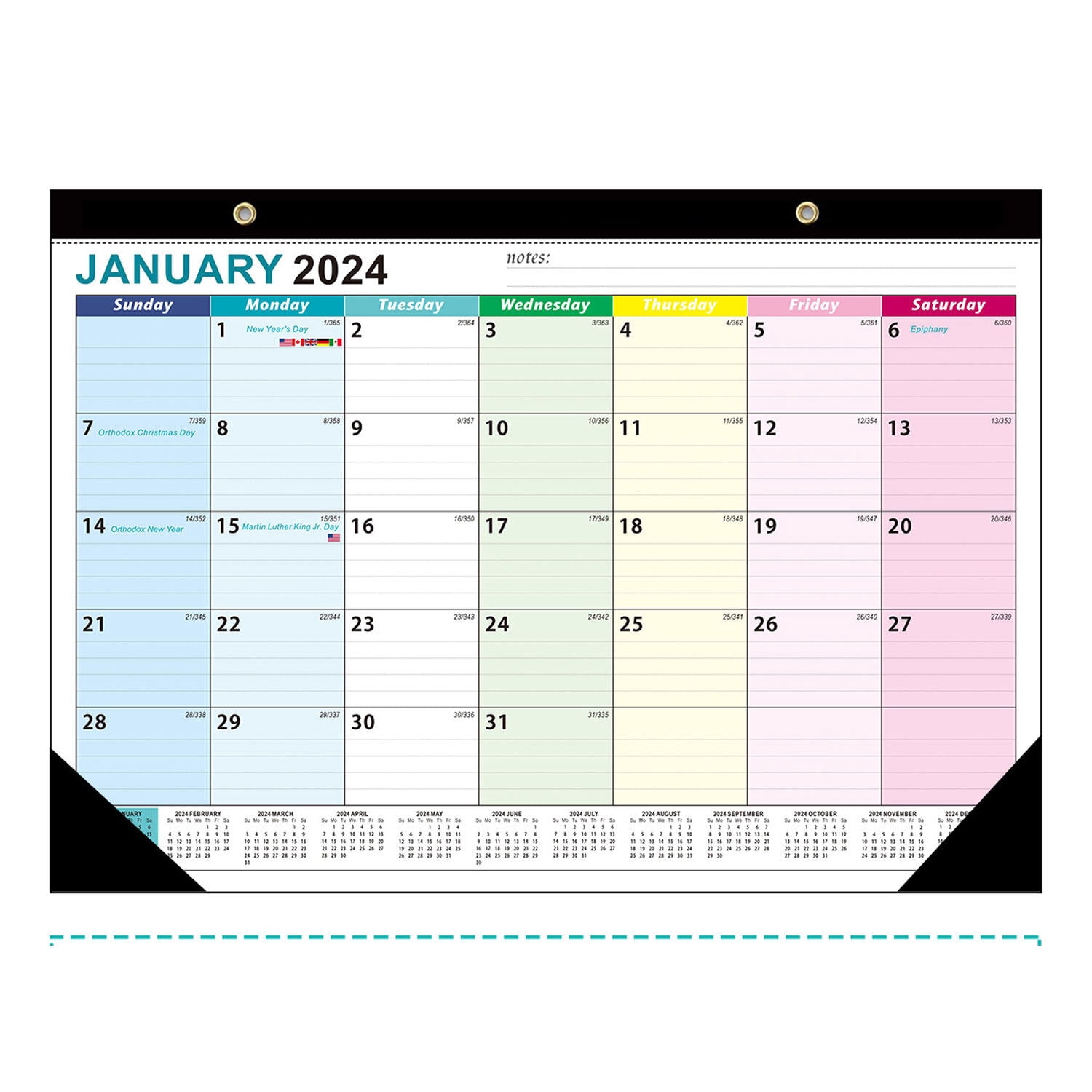 Postcard Calendar 2024 - 365 Days Serenity Desk Calendar With Inspirational Quotes