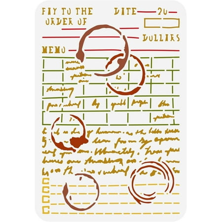 Schedule Stencil 8.3x11.7inch Reusable Journal Painting Template Diary Pattern Decoration Stencil DIY Craft Handbook Template for Painting on Wall Wood Fabric and Furniture for making