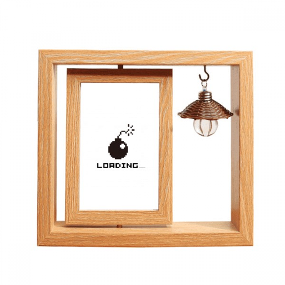 Schedule Waiting Buffer Bomb Wooden Rotating Picture Photo Frame 4x6