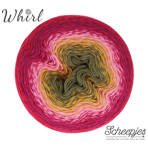 Scheepjes Whirl Gradient Yarn 793 Goji Sorbet Dream, 1000m Cotton Blend