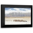 thumbnail image 1 of Schell, Jennie Marie 14x10 Black Modern Framed Museum Art Print Titled - Elk Herd in Winter Landscape, 1 of 5