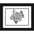 thumbnail image 1 of Schell, Jennie Marie 14x11 Black Ornate Wood Framed with Double Matting Museum Art Print Titled - Leaves Dried Black and White, 1 of 4