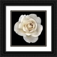 thumbnail image 1 of Schell, Jennie Marie 15x15 Black Ornate Wood Framed with Double Matting Museum Art Print Titled - Rose White 2, 1 of 4