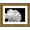 thumbnail image 1 of Schell, Jennie Marie 18x13 Gold Ornate Wood Framed with Double Matting Museum Art Print Titled - Rose Flower Macro Black and White 1, 1 of 4