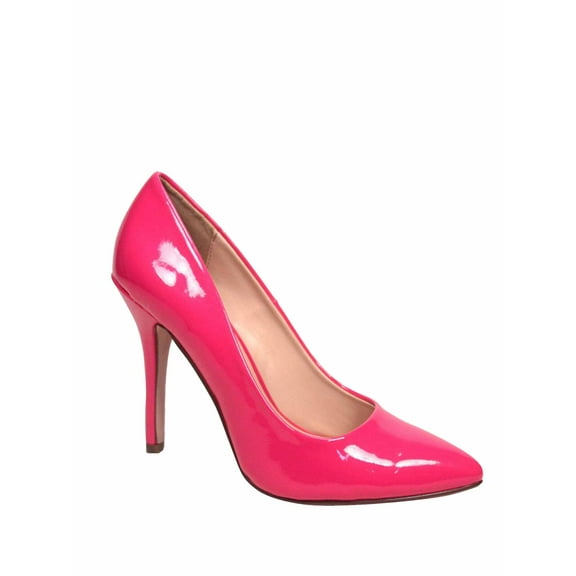 Scheme Women's Classic Slip On Pointy Toe Stiletto High Heel Pumps Shoes ( Hot Pink, 9)