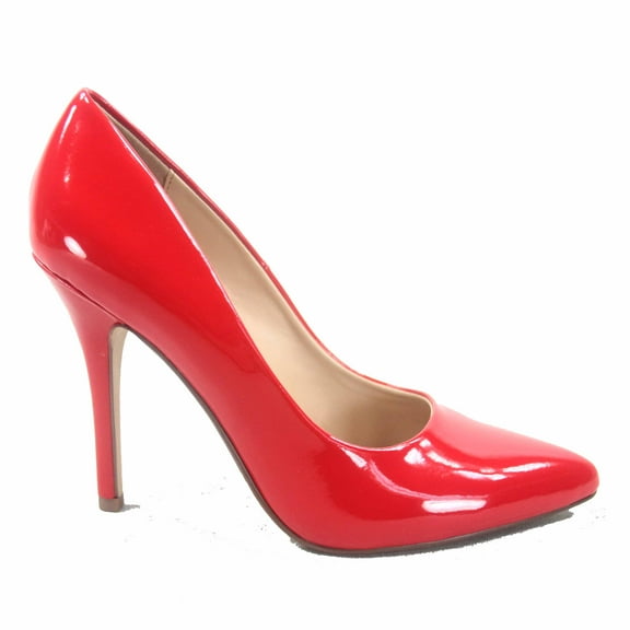 Scheme Women's Classic Slip On Pointy Toe Stiletto High Heel Pumps Shoes ( Red, 9 )