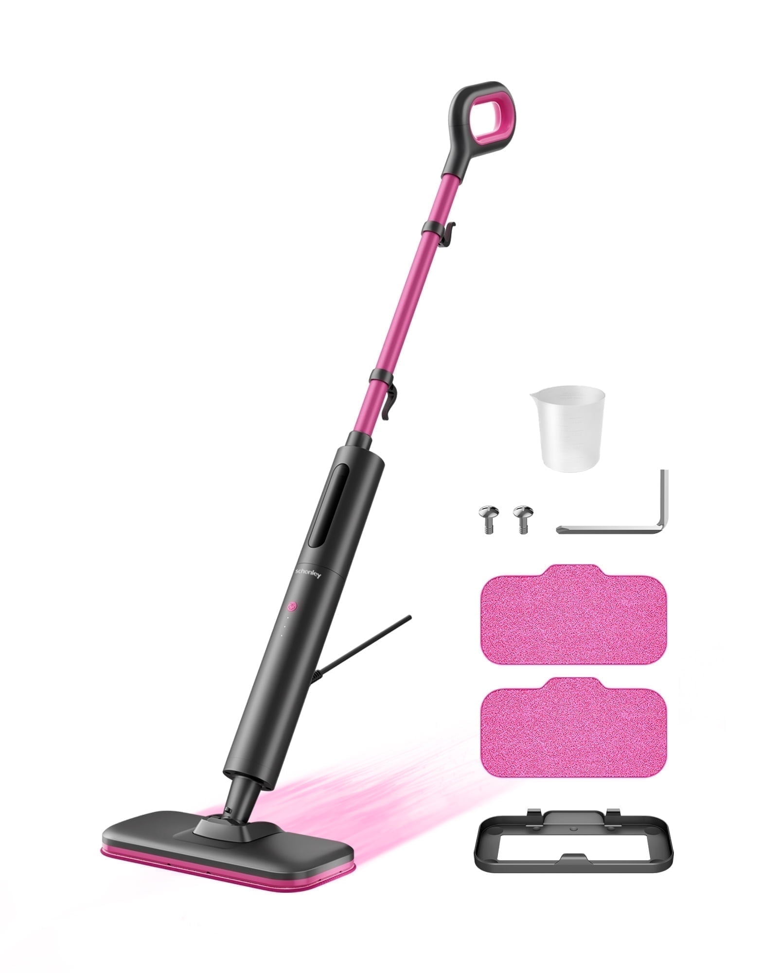 Schenley Pocket Steam Mop with Microfiber Pads & Carpet Glider for Easy Maintenance and Smooth Floor Surface