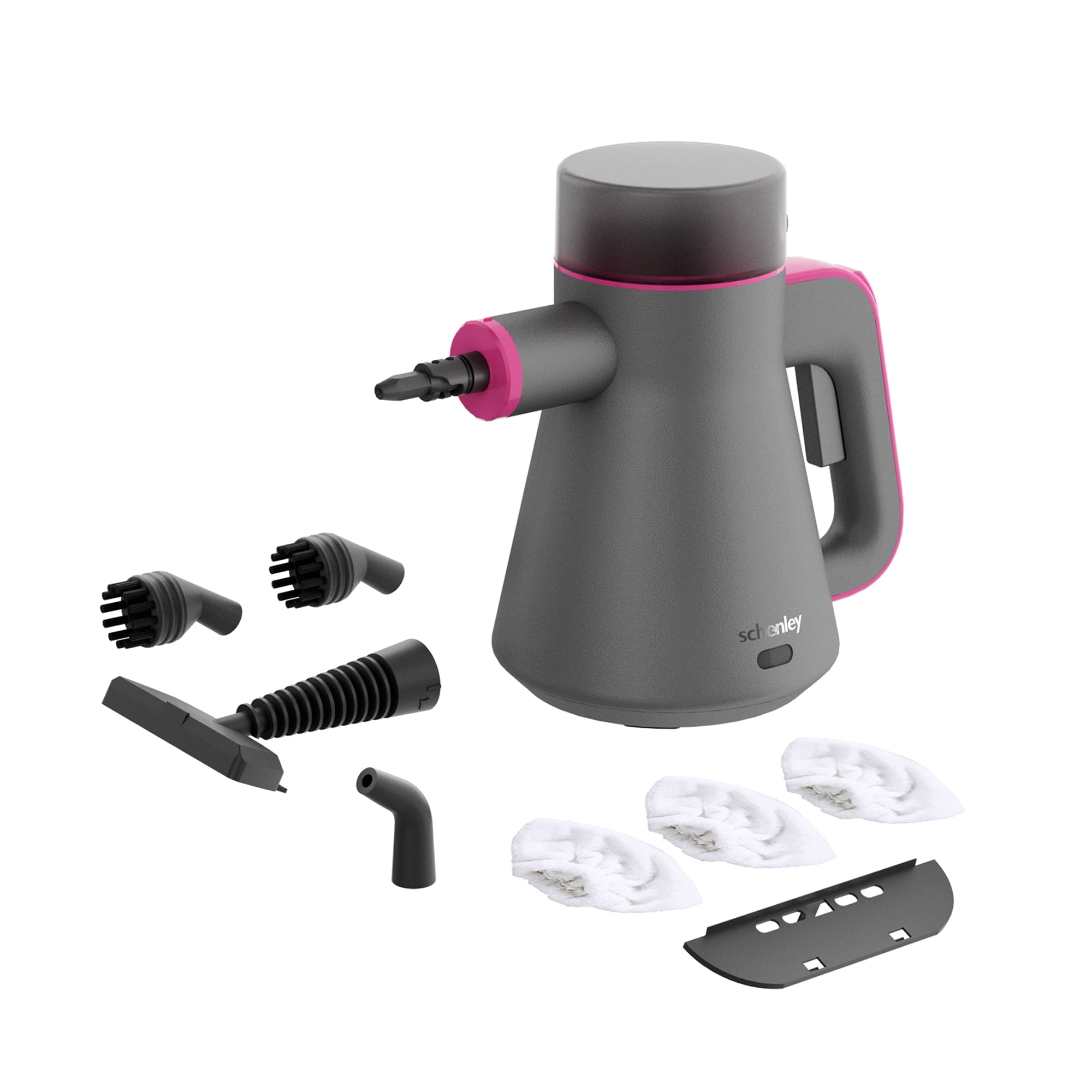 Schenley Gray and Pink Handheld High-Pressure Steam Cleaner
