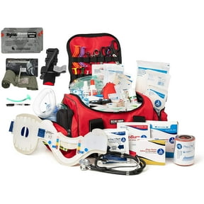 Scherber Fully-Stocked Premium First Responder Bag | Large Professional EMT/EMS Trauma & Bleeding Medical Kit