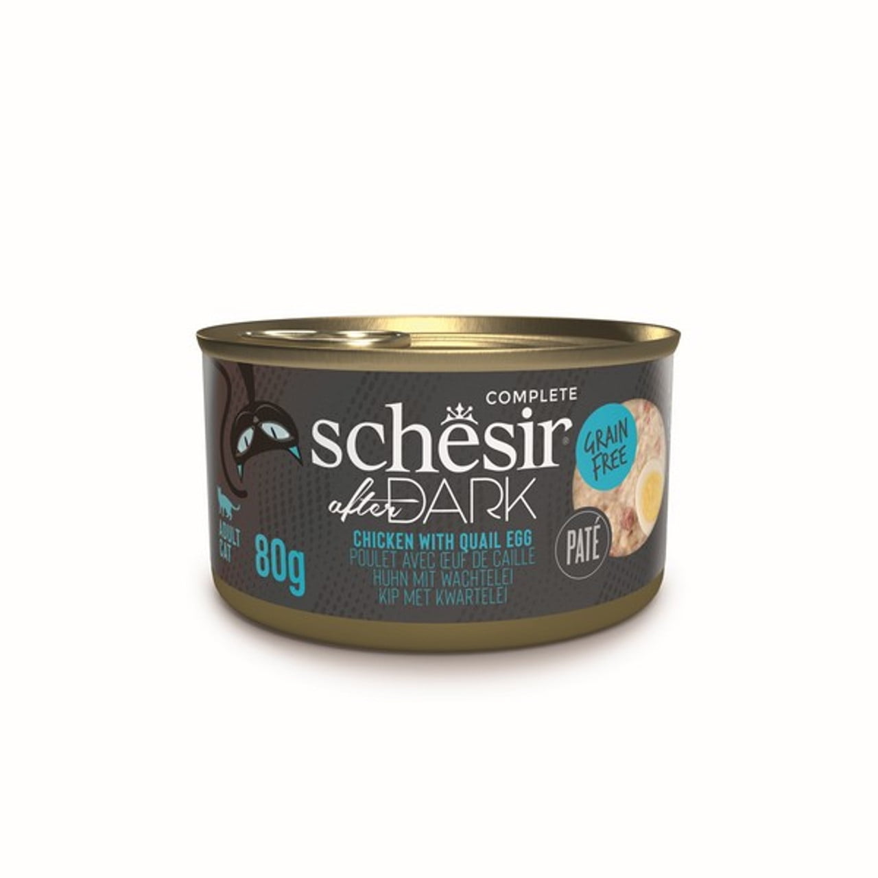 Schesir After Dark Pate Adult Cat Chicken & Egg Cat Food 80g 1 Case