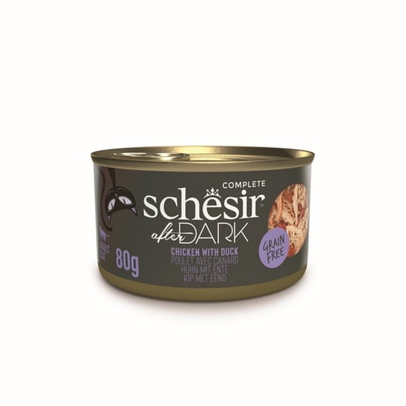 Schesir After Dark Wholefood Adult Cat Chicken & Duck Cat Food 80g 1 Case