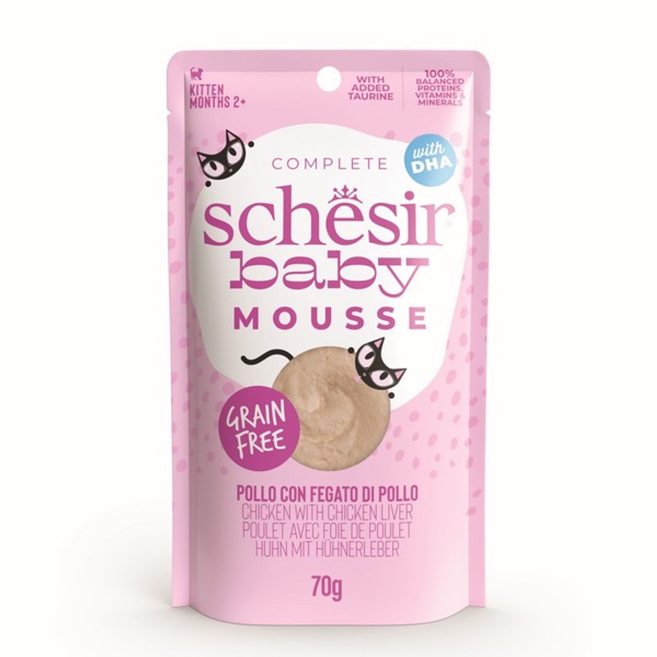 Schesir Baby Mousse Kitten Cat Chicken Cat Food  70g 1 Case