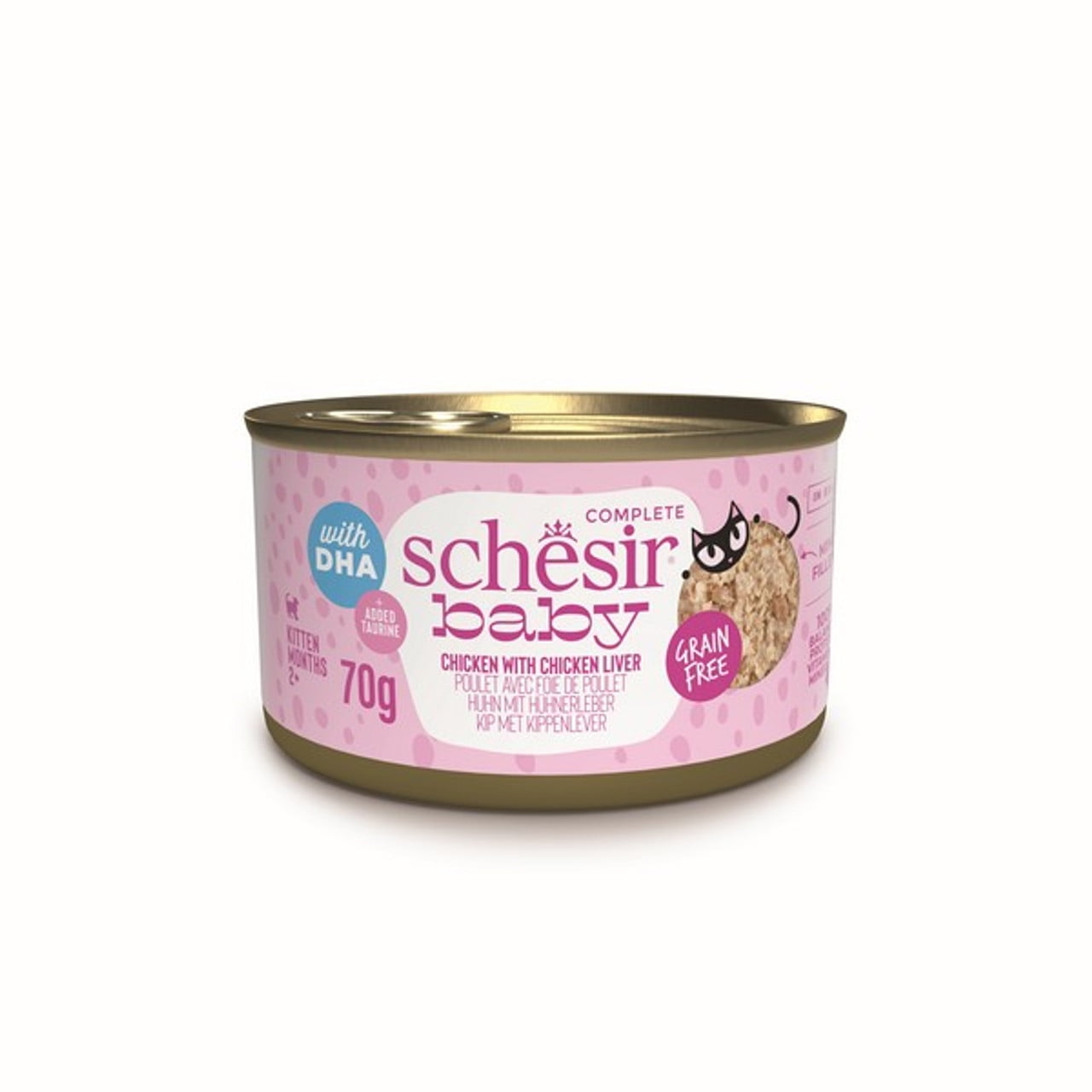Schesir Baby Wholefood Kitten Cat Chicken & Liver Cat Food 70g 1 Case