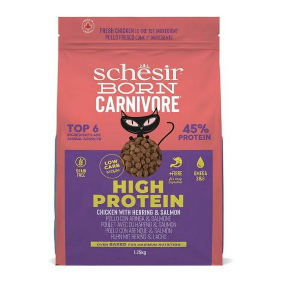 Schesir Dry Born Carnivore Chicken & Herring Adult Cat Food 1.25Kg