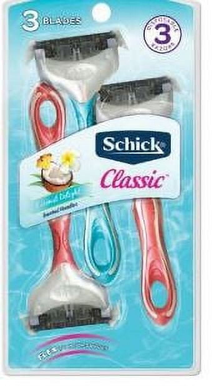 Schick Classic Women's Disposable Razors, Coconut Delight - 3 count