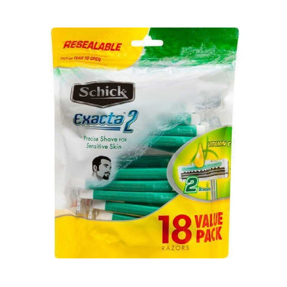 Schick Exacta 2 Sensitive Disposable Razors, 18 ct