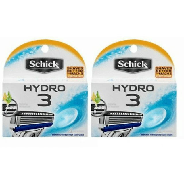 Schick Hydro 3 Refill Razor Blades for Men, 8 Cartridges