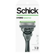 Schick Hydro 5-Blade Skin Comfort Sensitive Skin Mens Razor Handle Plus 2 Blade Cartridge Refills, Mens Razor, Designed for Maximum Comfort While Shaving