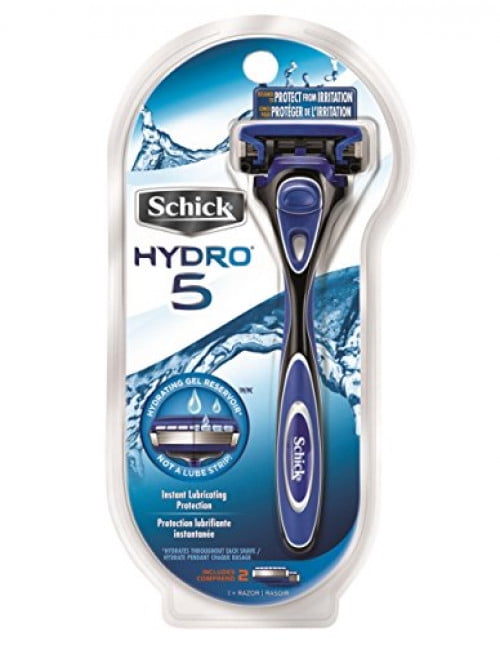 Schick Hydro 5 Razor for Men with Flip Trimmer and 2 Razor Blade Refills