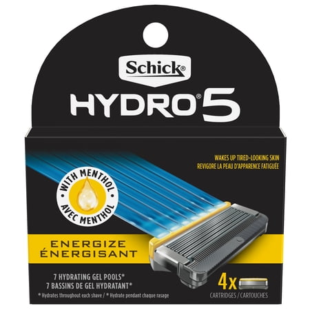 Schick Hydro 5 Sense Energize Men's Razor Blade Refills, 4 Ct