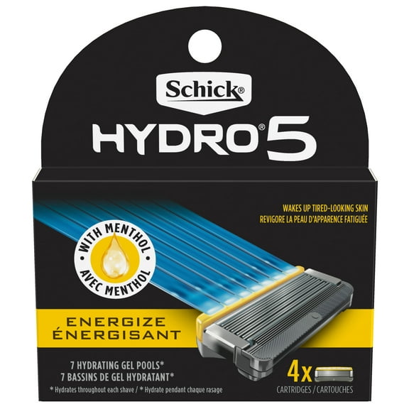 Schick Hydro 5 Sense Energize Men's Razor Blade Refills, 4 Ct